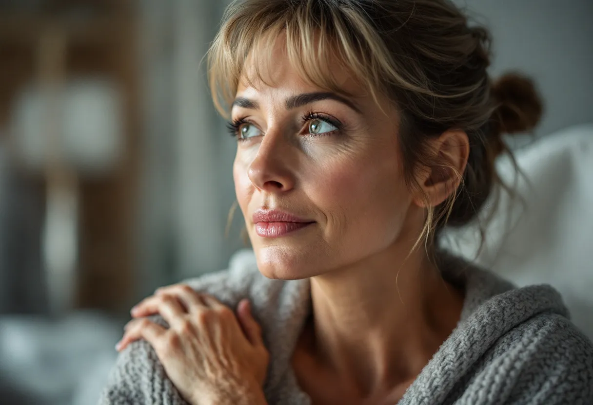 Vrouw met een ontspannen, frisse uitstraling