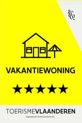Erkend door Toerisme Vlaanderen: vakantiewoning 5 sterren
