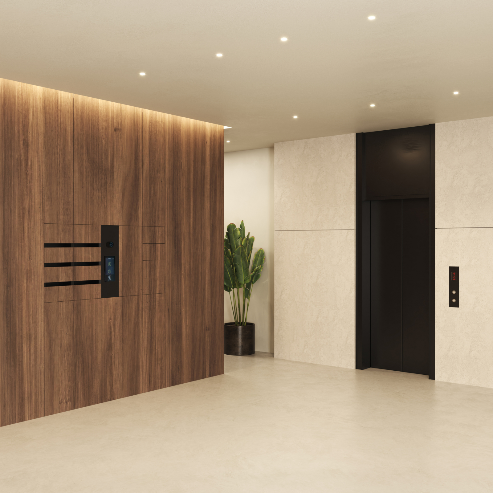 Brievenbus met houtdesign en kleuraccent