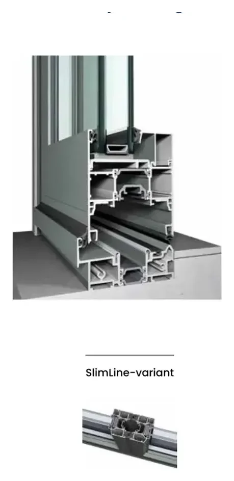 Technische profieldoorsnede van Reynaers ConceptFolding 77