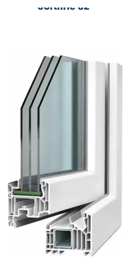 Technische profieldoorsnede van VEKA Softline 82