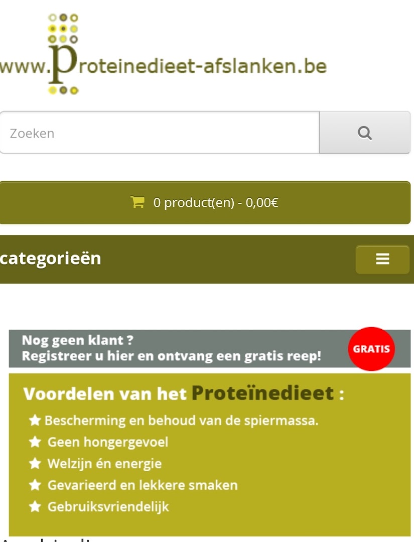Foto van www.proteinedieet-afslanken.be in Wetteren — Winkel (foto 2)