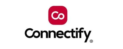 Logo van Connectify met rood afgerond icoon en zwarte tekst