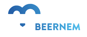 Logo van gemeente Beernem in blauw en lichtblauw