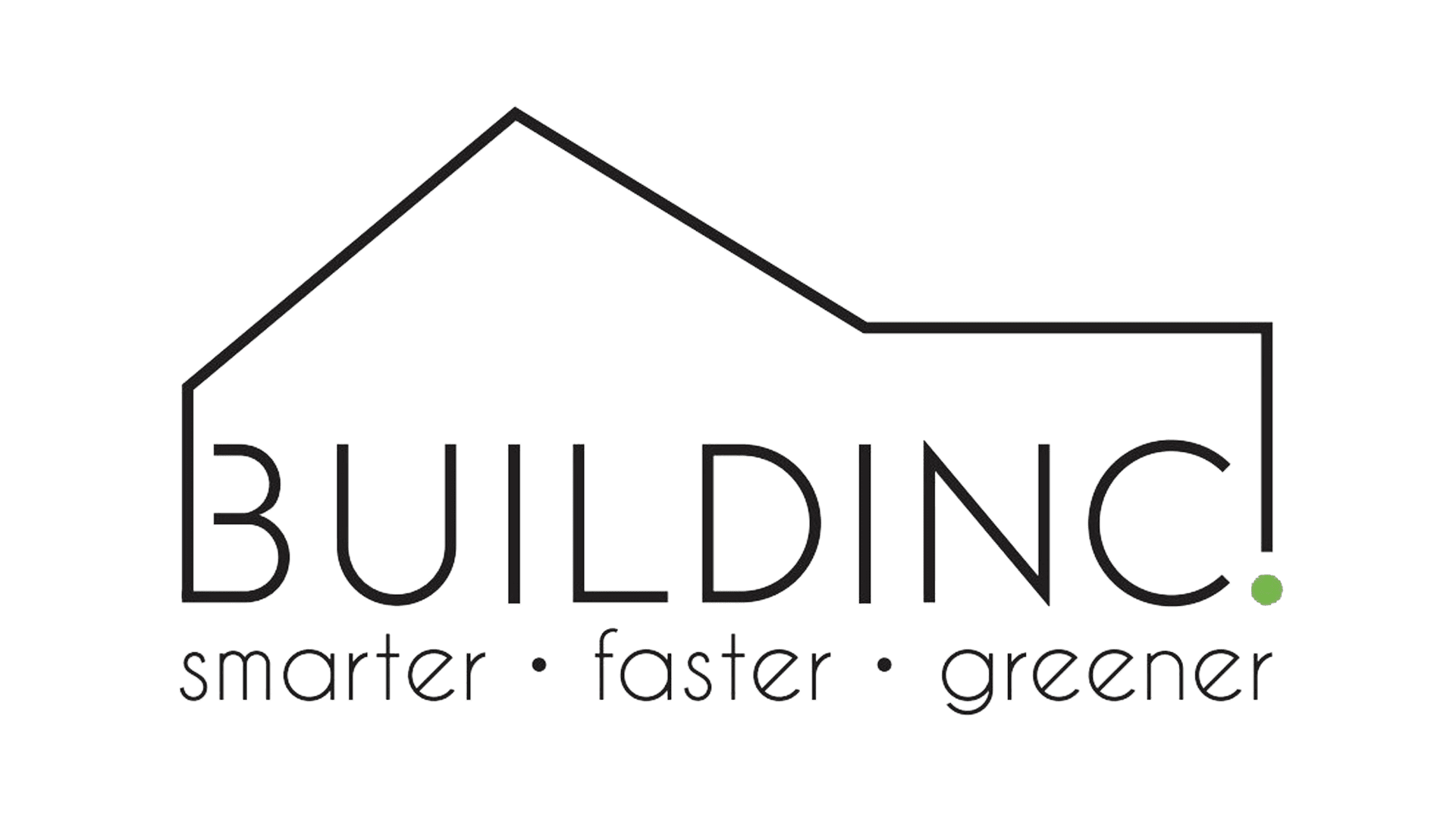 Logo van Buildinc met de slogan smarter faster greener