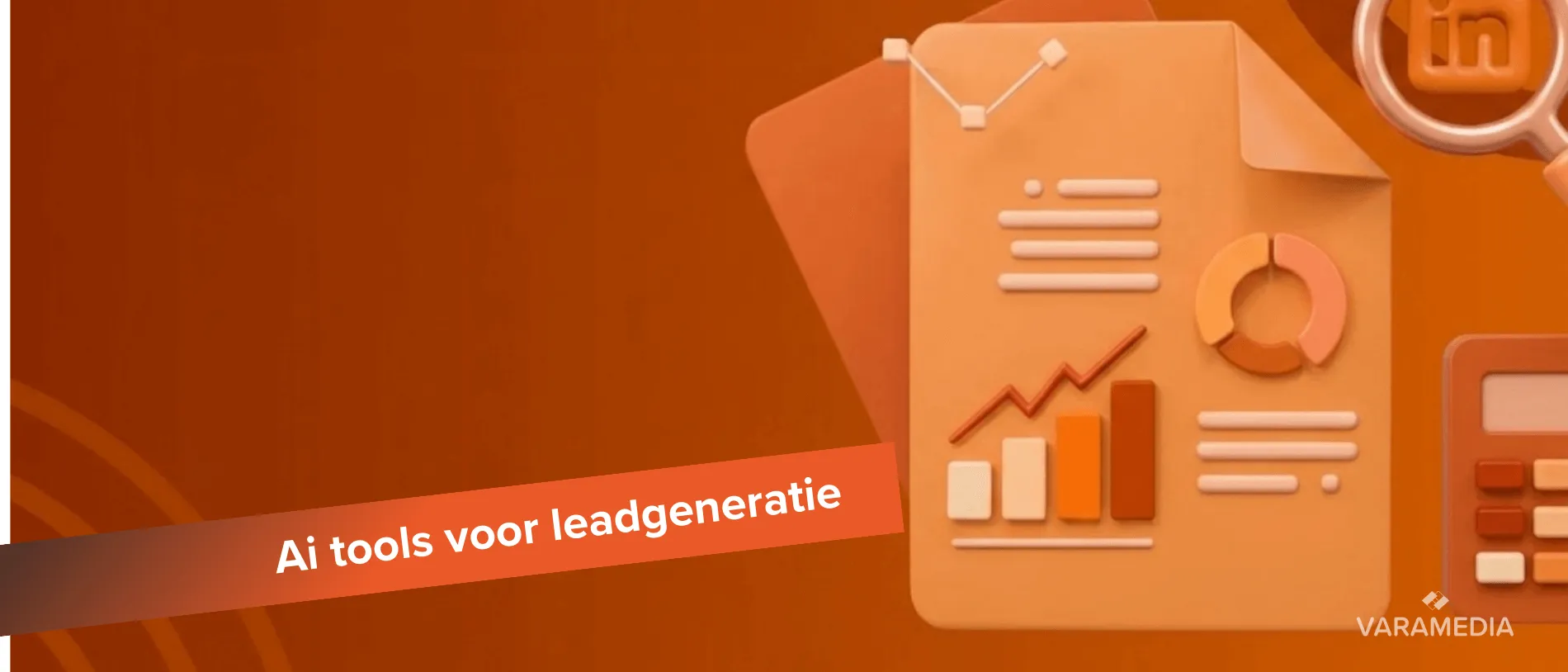 Grafiek en document met tekst AI tools voor leadgeneratie