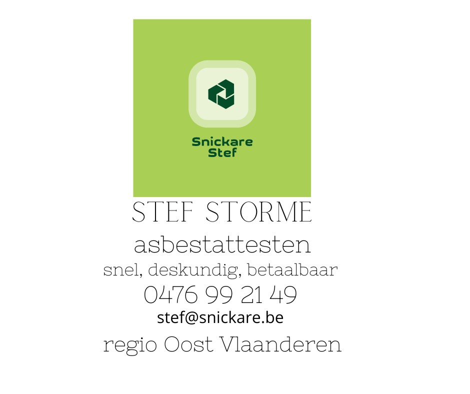 Foto van Snickare Stef bv in Berlare — Asbestonderzoek (foto 2)