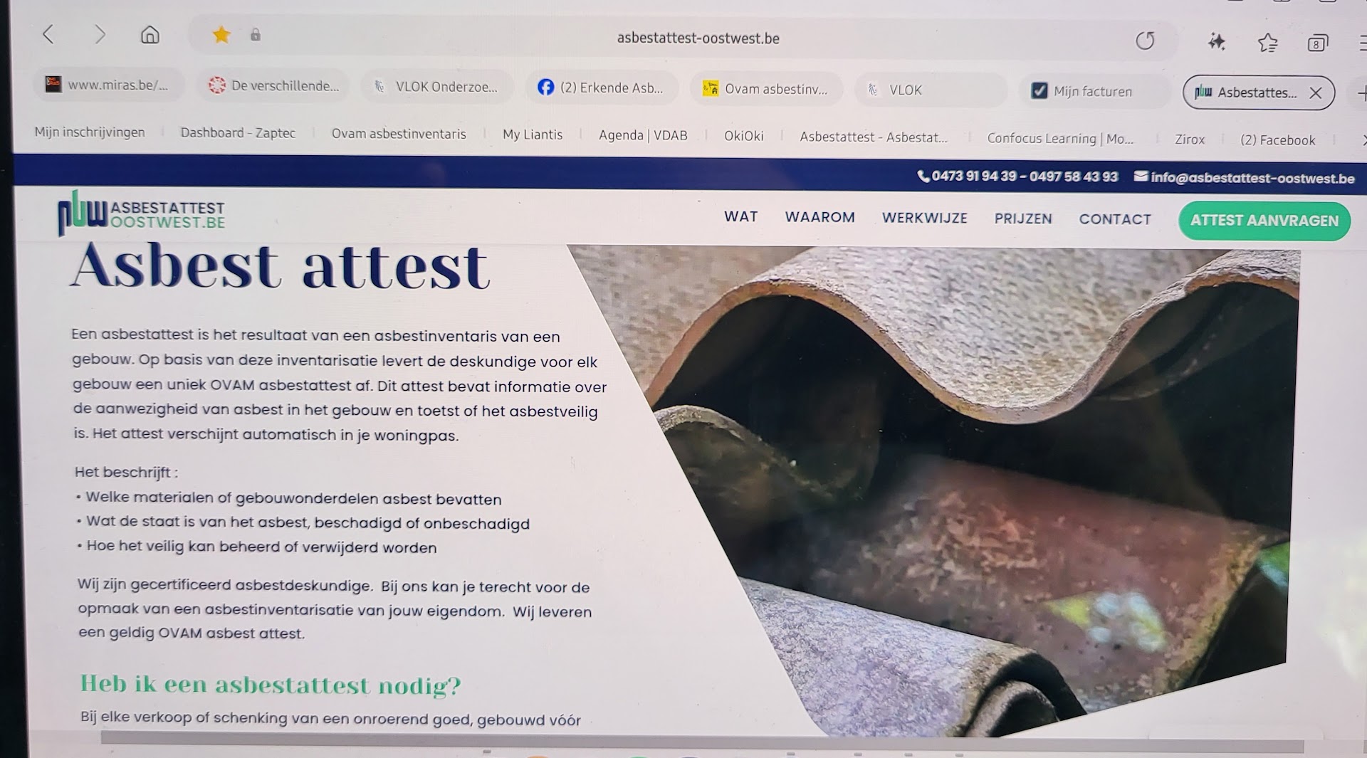 Foto van Keuringsattest Vlaanderen — Asbestonderzoek (foto 3)