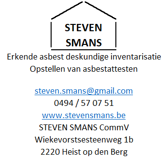 Foto van Steven Smans in Heist-op-den-Berg — Asbestonderzoek (foto 2)