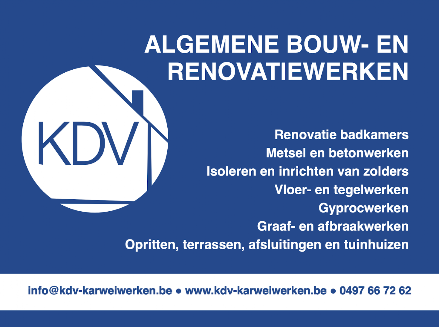 Foto van Kdv Algemene bouw- & renovatiewerken in Ninove, Bouwbedrijf Foto van Kdv Algemene bouw- & renovatiewerken in Ninove, Bouwbedrijf