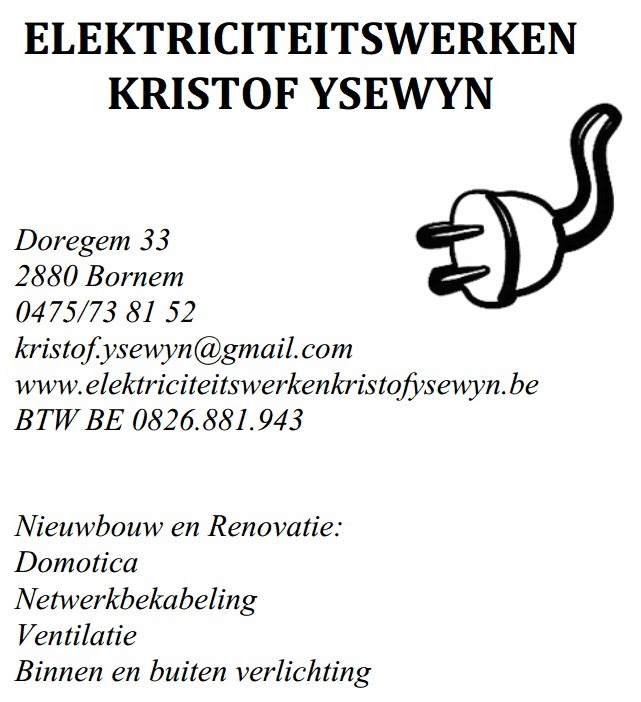 Foto van Elektriciteistwerken Kristof Ysewyn in Sint-Amands, Elektricien