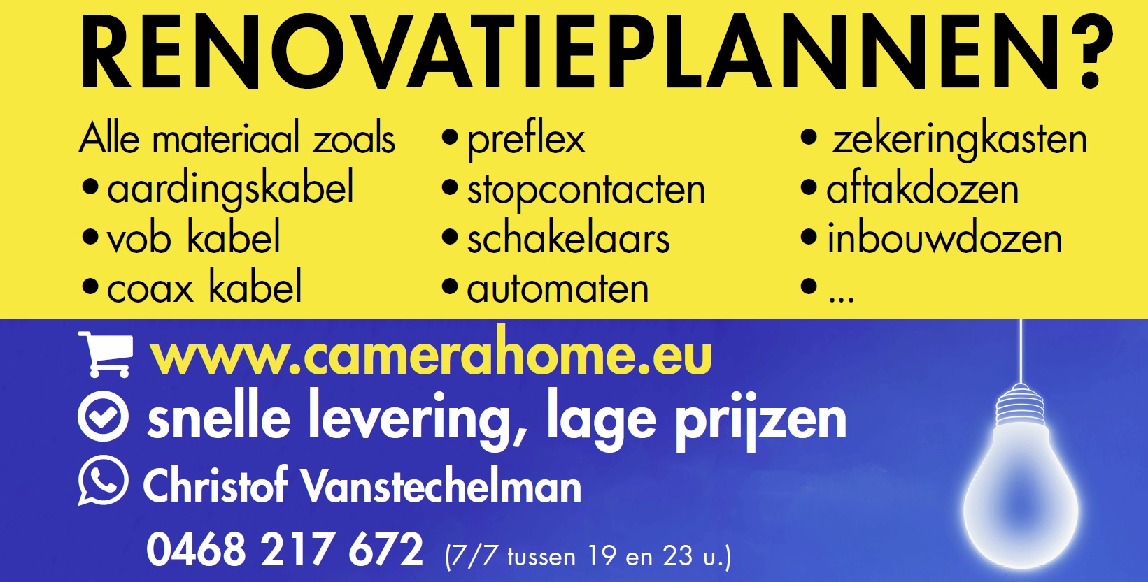 Foto van christof vanstechelman Algemene elektriciteitswerken in Zedelgem, Elektricien (foto 2)