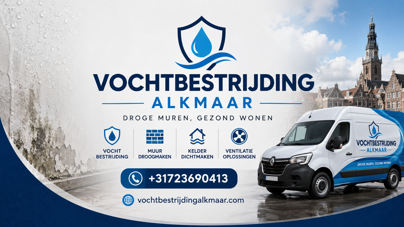 Foto van Vochtbestrijding Alkmaar in Alkmaar — Vochtweringsbedrijf (foto 1)