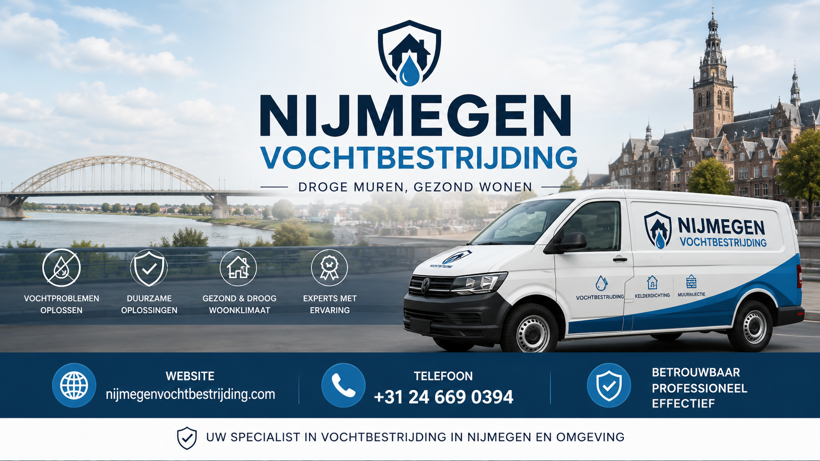 Foto van Nijmegen Vochtbestrijding in Nijmegen — Vochtweringsbedrijf (foto 1)