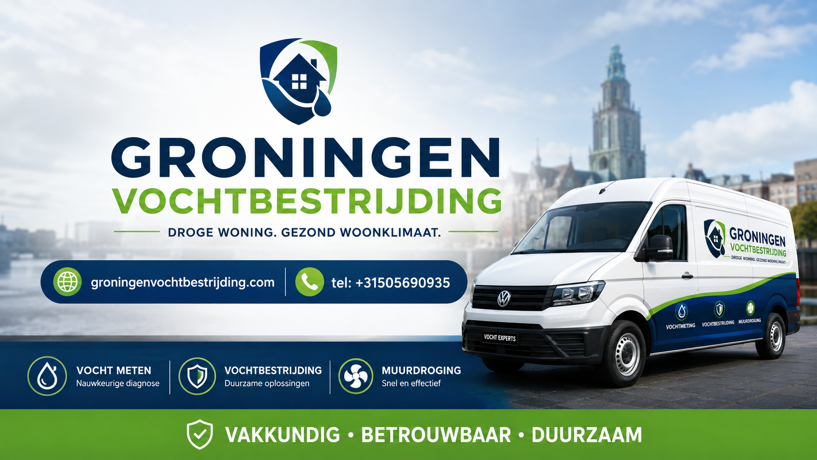Foto van Groningen Vochtbestrijding in Groningen — Vochtweringsbedrijf (foto 1)