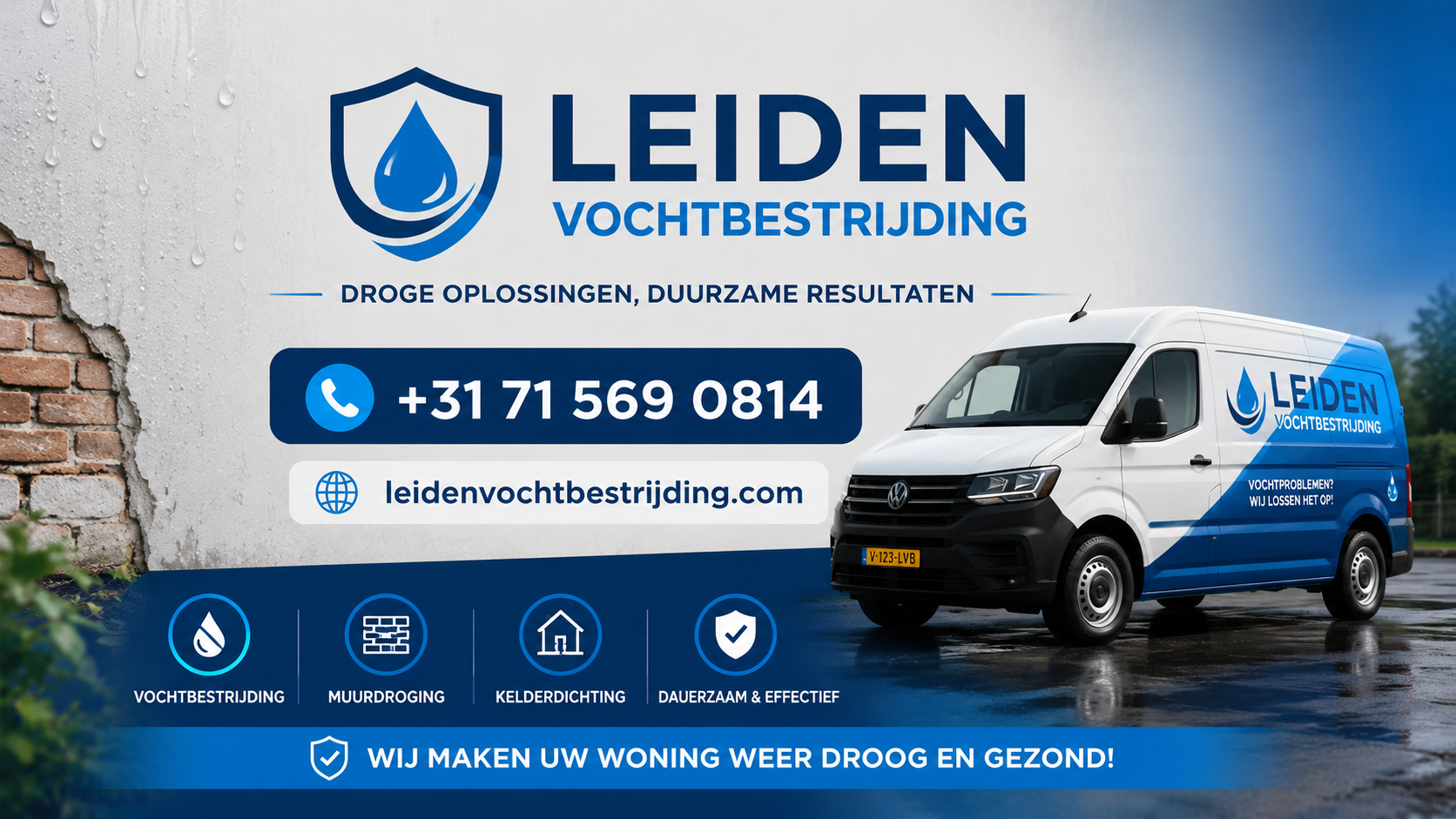 Foto van Leiden Vochtbestrijding in Leiden — Vochtweringsbedrijf Foto van Leiden Vochtbestrijding in Leiden — Vochtweringsbedrijf