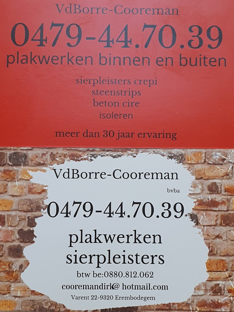 Foto van VdBorre-Cooreman plakwerken in Aalst — Stukadoorsbedrijf