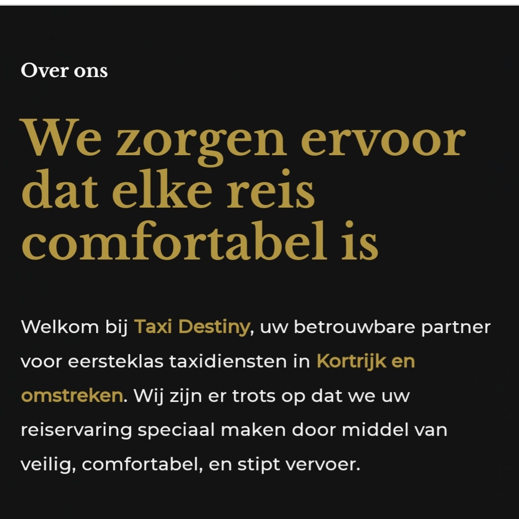 Foto van Taxi destiny commv in Harelbeke — Taxibedrijf (foto 2)