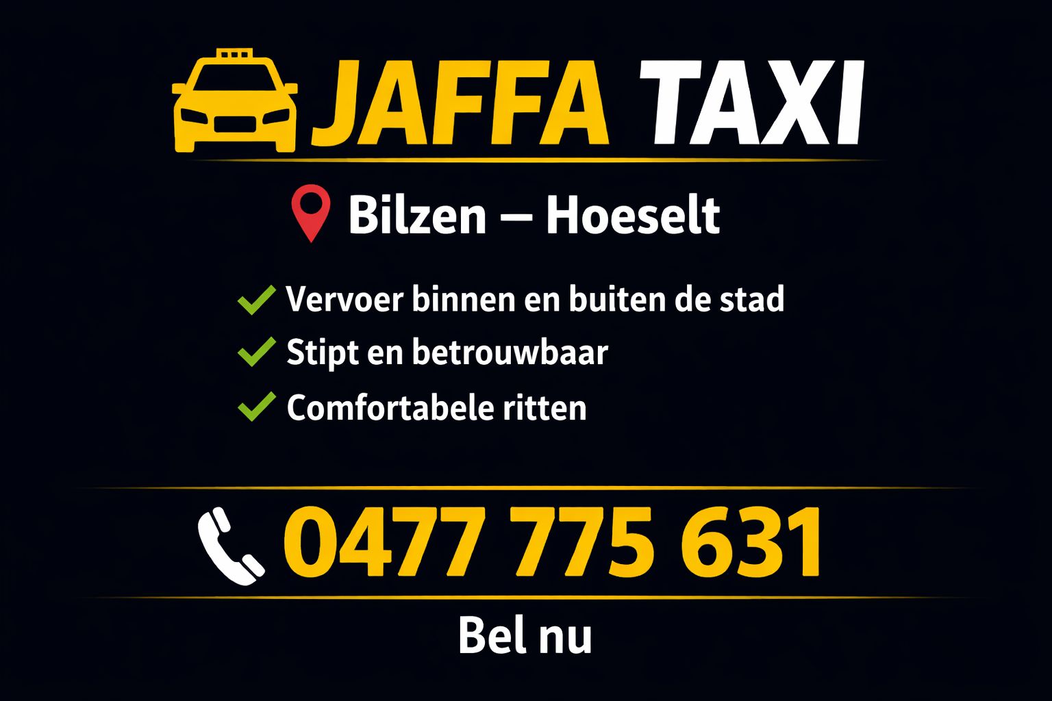 Foto van Taxi Jaffa in Bilzen-Hoeselt — Taxibedrijf (foto 3)