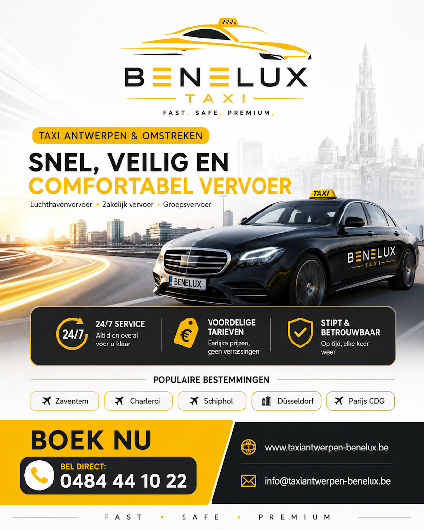 Foto van taxi antwerpen benelux — Taxibedrijf (foto 3)